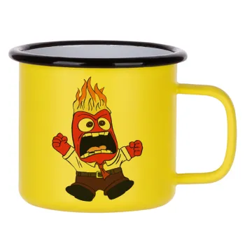 Inside Out Angry, Metallic enamel MATT Yellow cup 360ml