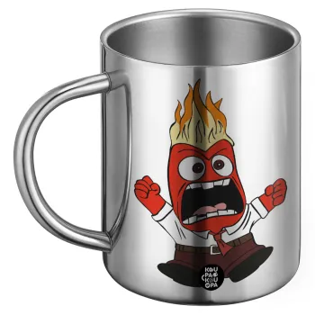 Inside Out θυμός, Ανοξείδωτη Μεταλλική Κούπα 450ml - Διπλού Τοιχώματος