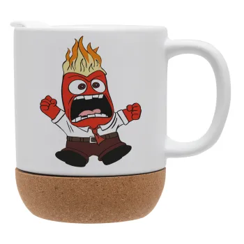 Inside Out Angry, Ceramic coffee mug Cork (MAT), 330ml