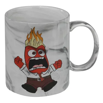 Inside Out Angry, Mug ceramic marble style, 330ml