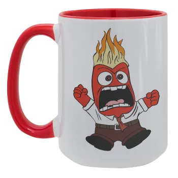 Inside Out θυμός, Κούπα Mega 15oz, κεραμική Κόκκινη, 450ml