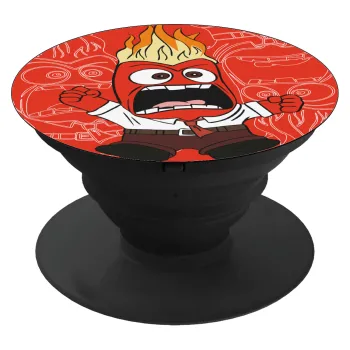 Inside Out Angry, Phone Holders Stand  Black Hand-held Mobile Phone Holder