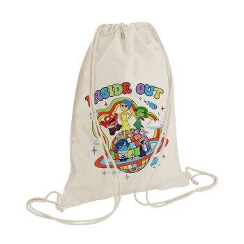 Inside Out, Τσάντα πλάτης πουγκί GYMBAG natural (28x40cm)
