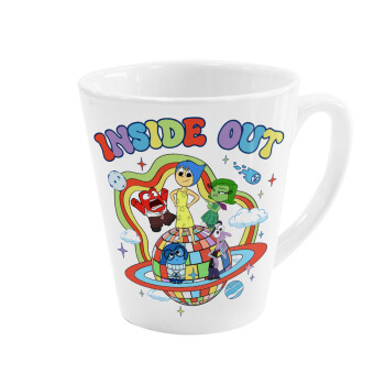 Inside Out, Κούπα κωνική Latte Λευκή, κεραμική, 300ml