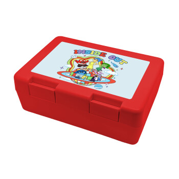 Inside Out, Children's cookie container RED 185x128x65mm (BPA free plastic)