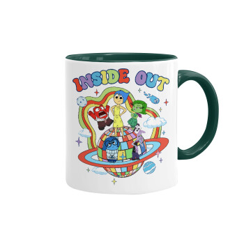 Inside Out, Κούπα χρωματιστή πράσινη, κεραμική, 330ml