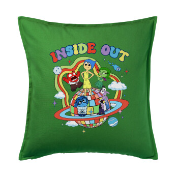 Inside Out, Sofa cushion Green 50x50cm includes filling