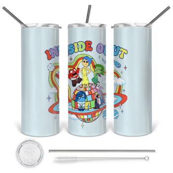 Inside Out, Tumbler stainless steel 600ml, with metal straw & cleaning brush