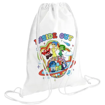 Inside Out, Backpack pouch GYMBAG white (28x40cm)