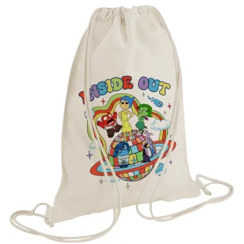 Inside Out, Τσάντα πλάτης πουγκί GYMBAG natural (28x40cm)