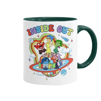 Inside Out, Κούπα χρωματιστή πράσινη, κεραμική, 330ml