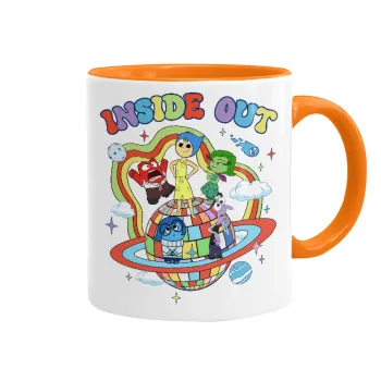 Inside Out, Κούπα χρωματιστή πορτοκαλί, κεραμική, 330ml