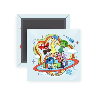 Inside Out, Μαγνητάκι ψυγείου τετράγωνο διάστασης 5x5cm