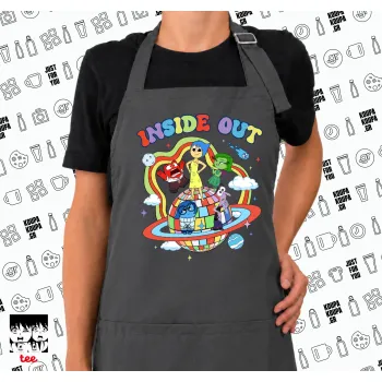 Inside Out, Ποδιά μακριά Σεφ ολόσωμη με τσέπες GREY (ΕΝΗΛΙΚΩΝ)