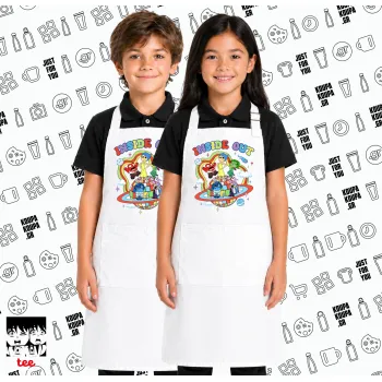 Inside Out, Λευκή ΠΑΙΔΙΚΗ Ποδιά μακριά Σεφ ολόσωμη με τσέπες