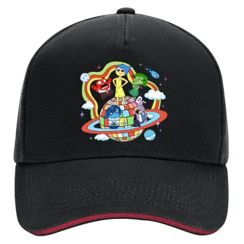 Inside Out, DRILL Adult Ultimate Hat BLACK/RED, (100% COTTON, ADULT, UNISEX, ONE SIZE)