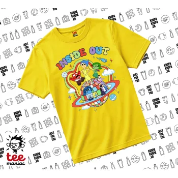 Inside Out, yellow childrens T-Shirt made of 100% cotton, for every day. Vegan & OEKO-TEX certified.