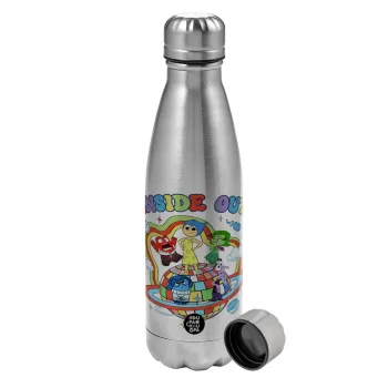 Inside Out, Metallic water bottle, stainless steel, 750ml