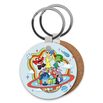 Inside Out, Μπρελόκ Ξύλινο στρογγυλό MDF Φ5cm