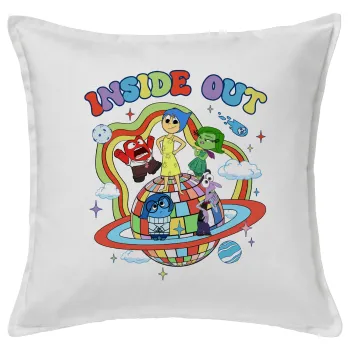 Inside Out, Μαξιλάρι καναπέ ΛΕΥΚΟ 100% βαμβάκι, περιέχεται το γέμισμα (50x50cm)