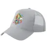 Καπέλο Trucker με Δίχτυ, ΓΚΡΙ, (ΒΑΜΒΑΚΕΡΟ, ΠΑΙΔΙΚΟ, UNISEX, ONE SIZE)