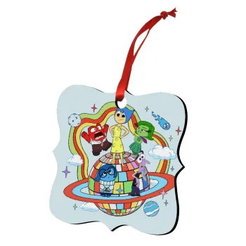 Inside Out, Christmas ornament polygon wooden 7.5cm