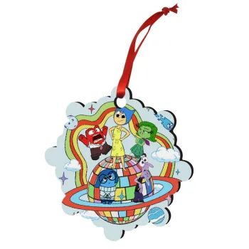 Inside Out, Christmas ornament snowflake wooden 7.5cm