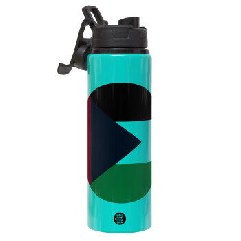 Palestine Flag, Metallic water bottle with safety lid, 850ml aluminum