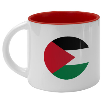 Palestine Flag, Κούπα κεραμική 400ml Λευκή/Κόκκινη