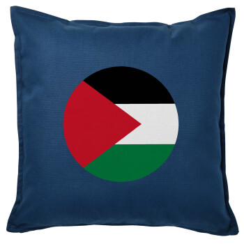 Palestine Flag, Sofa cushion Blue 50x50cm includes filling