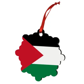 Σημαία Παλαιστίνης, Στολίδι Χριστουγεννιάτικο στολίδι snowflake ξύλινο 7.5cm