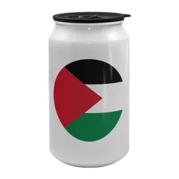 Palestine Flag, Κούπα ταξιδιού μεταλλική με καπάκι (tin-can) 500ml