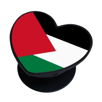 Palestine Flag, Phone Holders Stand  καρδιά Μαύρο Βάση Στήριξης Κινητού στο Χέρι