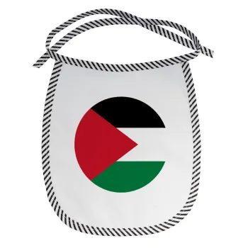 Palestine Flag, Σαλιάρα μωρού αλέκιαστη με κορδόνι Μαύρη