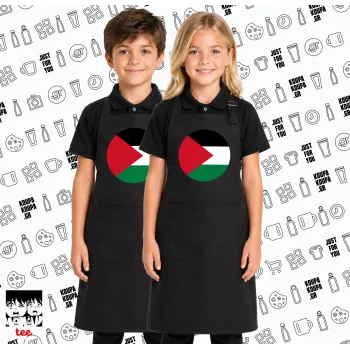 Σημαία Παλαιστίνης, Μαύρη ΠΑΙΔΙΚΗ Ποδιά μακριά Σεφ ολόσωμη με τσέπες