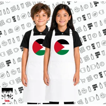 Σημαία Παλαιστίνης, Λευκή ΠΑΙΔΙΚΗ Ποδιά μακριά Σεφ ολόσωμη με τσέπες