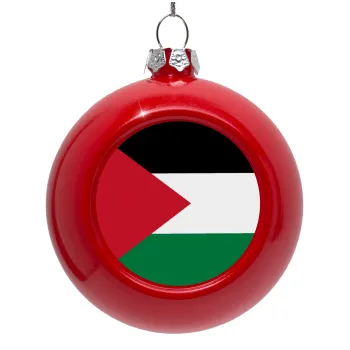 Σημαία Παλαιστίνης, Στολίδι Χριστουγεννιάτικη μπάλα δένδρου Κόκκινη 8cm