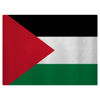Palestine Flag, Επιφάνεια κοπής γυάλινη (38x28cm)