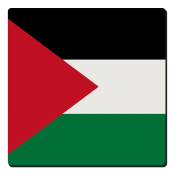 Palestine Flag, Τετράγωνο μαγνητάκι ξύλινο 6x6cm