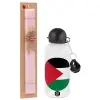 Easter Set, metallic aluminum bottle (500ml) & aromatic flat Easter candle (30cm) (PINK)