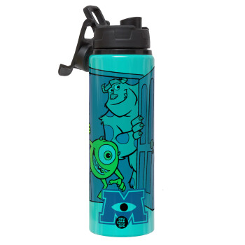 Monster inc, Metallic water bottle with safety lid, 850ml aluminum