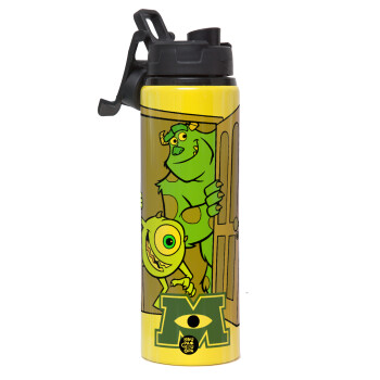 Monster inc, Metallic water bottle with safety lid, 850ml aluminum