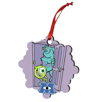 Monster inc, Στολίδι Χριστουγεννιάτικο στολίδι snowflake ξύλινο 7.5cm