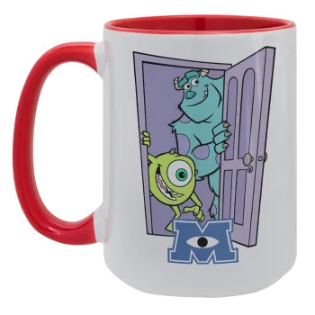 Monster inc, Κούπα Mega 15oz, κεραμική Κόκκινη, 450ml