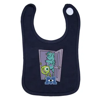 Monster inc, Σαλιάρα με Σκρατς 100% Organic Cotton Μπλε (0-18 months)