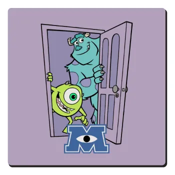 Monster inc, Τετράγωνο μαγνητάκι ξύλινο 6x6cm