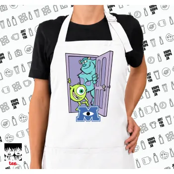 Monster inc, Ποδιά μακριά Σεφ ολόσωμη με τσέπες white (ΕΝΗΛΙΚΩΝ)