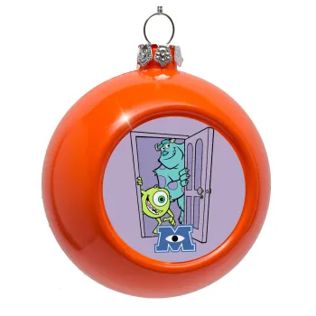Monster inc, Orange Christmas tree ornament bauble 8cm