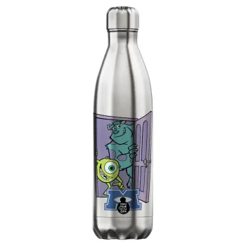 Monster inc, Μεταλλικό παγούρι θερμός Inox (Stainless steel), διπλού τοιχώματος, 750ml