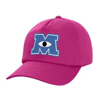Monster inc, Καπέλο Ενηλίκων Baseball, 100% Βαμβακερό,  Φούξια,(purple) (ΒΑΜΒΑΚΕΡΟ, ΕΝΗΛΙΚΩΝ, UNISEX, ONE SIZE)